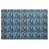 Sketchy saxofoon patroon blues stof (Fat Quarter)