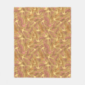 Sketchy Seahorse and Anchor Pattern Fleece Deken (Voorkant)