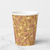 Sketchy Seahorse and Anchor Pattern Papieren Bekers (Achterkant)