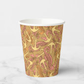 Sketchy Seahorse and Anchor Pattern Papieren Bekers (Links)