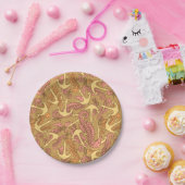 Sketchy Seahorse and Anchor Pattern Papieren Bordje (Feest)