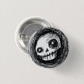 Sketchy Skull Ronde Button 3,2 Cm (Voorkant /achterkant)