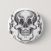 Sketchy Skull Ronde Button 5,7 Cm (Voorkant)