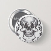 Sketchy Skull Ronde Button 5,7 Cm (Voorkant /achterkant)