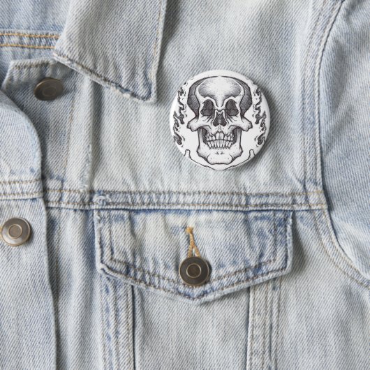 Sketchy Skull Ronde Button 5,7 Cm (In situ)