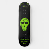 SKETCHY SKULL - Skateboard (Voorkant)
