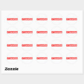 Sketchy Stamp Ronde Sticker (Vel)