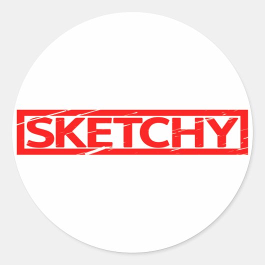 Sketchy Stamp Ronde Sticker (Voorkant)