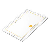 Sketchy Stripes Yellow Apple leraar Notitieblok (Schuin)