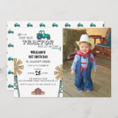 Sketchy Tractor Boerderij Windmill Foto 1e Verjaar Kaart (Voorkant / Achterkant)