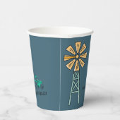 Sketchy Tractor Boerderij Windmill Verjaardagsfees Papieren Bekers (Rechts)