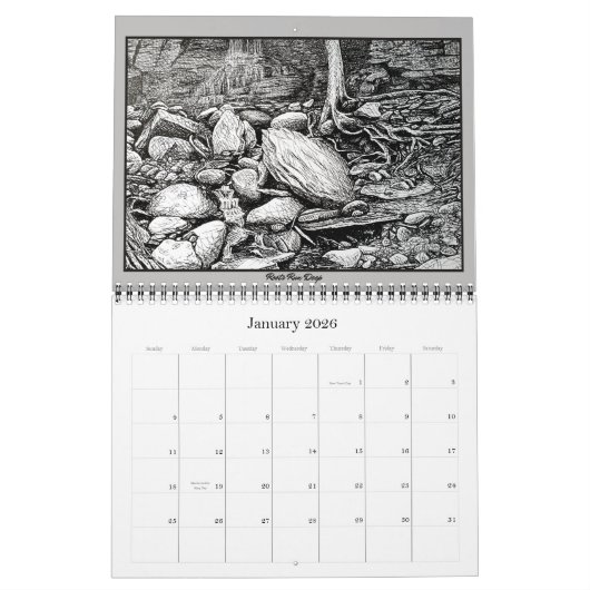 Sketchy Trees Calendar Kalender (Jan 2026)
