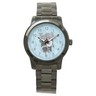 Sketchy Tuba en tekst Horloge