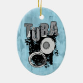 Sketchy Tuba en tekst Keramisch Ornament (Achterkant)