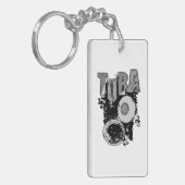 Sketchy Tuba en tekst Sleutelhanger (Voorkant Links)