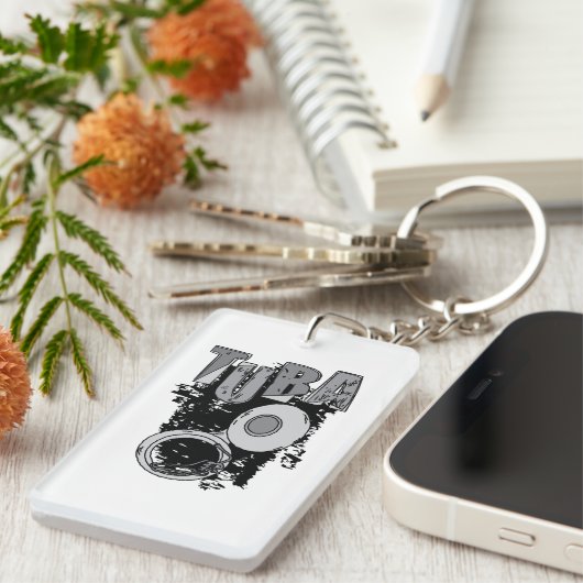 Sketchy Tuba en tekst Sleutelhanger (Voorkant Rechts)