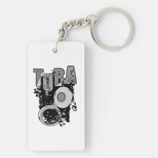 Sketchy Tuba en tekst Sleutelhanger (achterkant)