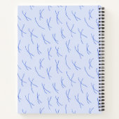 Sketchy Tulips Hand Drawn Floral | Blue Delft Notitieboek (Achterkant)