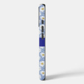Sketchy White Daisies op Blauw Case-Mate iPhone Case (Achterkant / Links)