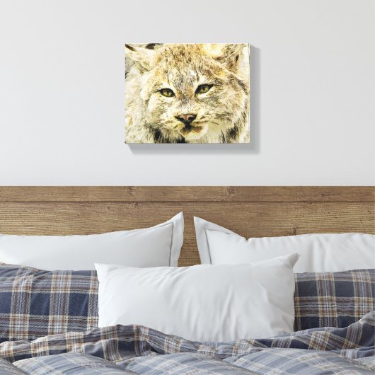 Sketchy Wildcat Canvas Afdruk (Insitu (Slaapkamer))