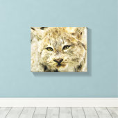 Sketchy Wildcat Canvas Afdruk (Insitu (Houten vloer))