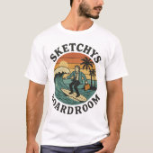 Sketchys Boardroom - Retro surf tshirt (Voorkant)