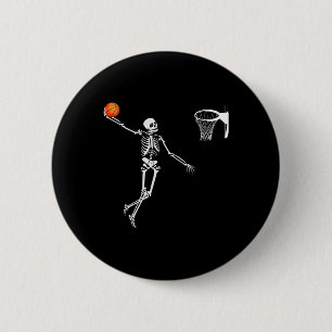 Sketel Skelet Halloween Art-dunking Skelet Ronde Button 5,7 Cm