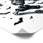 Sketel Skelet Halloween Skelet Speler Poster (Hoek)