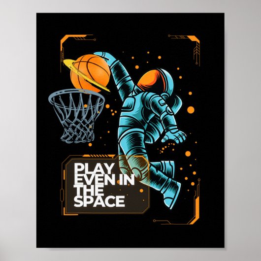Sketelastronaut Dunkin speelt zelfs in de ruimte Poster (Voorkant)