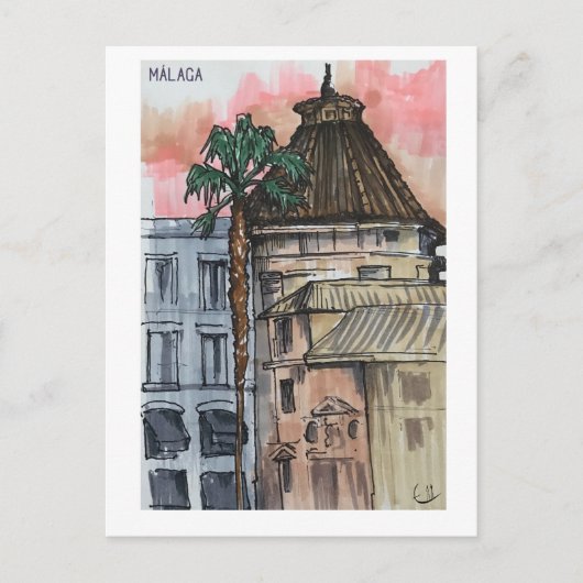 Skethchbook pages. Málaga. Markers Briefkaart (Voorkant)