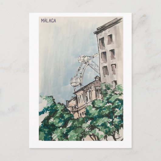 Skethchbook pages. Málaga. Markers Briefkaart (Voorkant)