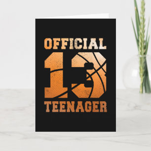 Sketll 13e verjaardag Officiële tienerjongen 13 ja Kaart
