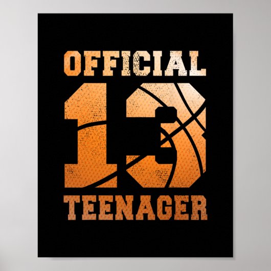Sketll 13th Birthday Official Teenager Boy 13 Year Poster (Voorkant)