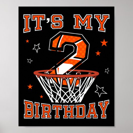 Sketll 2e verjaardag Dunk-cadeau voor 2 jaar oude Poster (Voorkant)