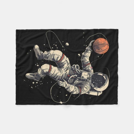 Sketll ArtWork Astronaut Lay Up Sketll Player Fleece Deken (Voorkant (Horizontaal))