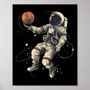 Sketll ArtWork Astronaut Lay Up Sketll Player Poster