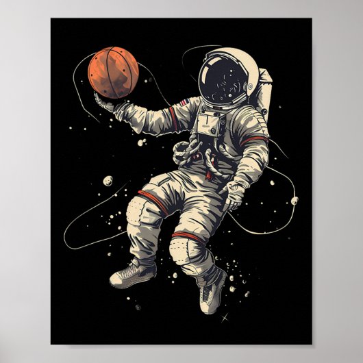 Sketll ArtWork Astronaut Lay Up Sketll Player Poster (Voorkant)