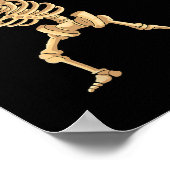 Sketll Dabbing Skeleton Mannen Boys Halloween Sket Poster (Hoek)