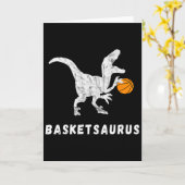 Sketll Dinosaur Ller T-rex Dino Grappige Sketll Kaart (Gele Bloem)