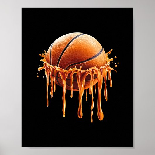 Sketll Drip Grafisch  Poster (Voorkant)