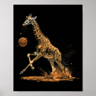 Sketll Giraffe Dierlijke Kunst Tekening Sketll Lov Poster