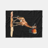 Sketll Giraffe Sketll Speler Kunstwerk Slam Dunk Fleece Deken (Voorkant (Horizontaal))