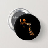 Sketll Giraffe Slam Dunk Sketll liefhebber Dierlij Ronde Button 5,7 Cm (Voorkant /achterkant)