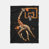 Sketll Giraffe Slam Dunk Tekening Sketll Lover Fleece Deken (Voorkant)