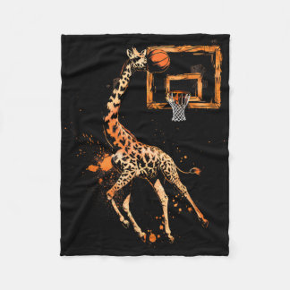 Sketll Giraffe Slam Dunk Tekening Sketll Lover Fleece Deken