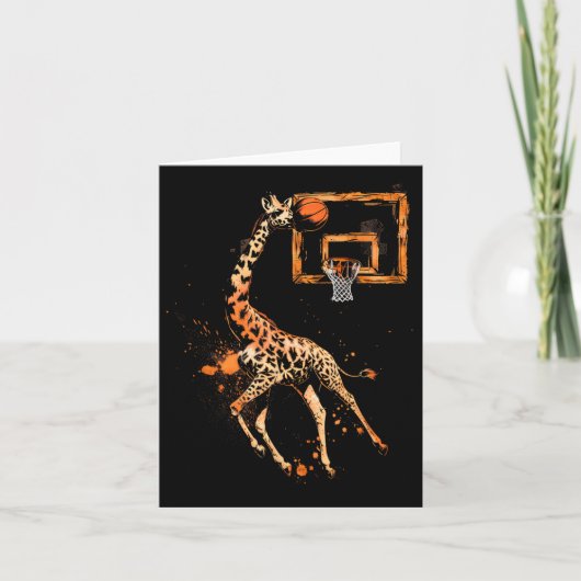 Sketll Giraffe Slam Dunk Tekening Sketll Lover Kaart (Voorkant)