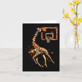 Sketll Giraffe Slam Dunk Tekening Sketll Lover Kaart (Gele Bloem)