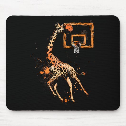 Sketll Giraffe Slam Dunk Tekening Sketll Lover Muismat (Voorkant)
