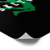 Sketll Green Team Speler Varsity Tekst Poster (Hoek)