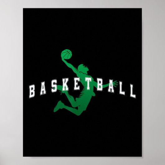Sketll Green Team Speler Varsity Tekst Poster (Voorkant)